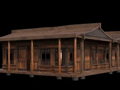 Medieval Houses 28- 4K Textures Game Ready Low-poly 3D model
