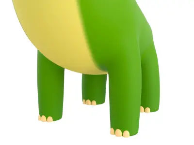 Cartoon Dinosaur 3D model buy