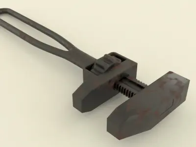 Old adjustable key 3D model