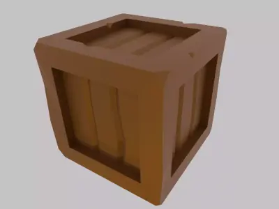 Low Poly Box  Low-poly 3D model