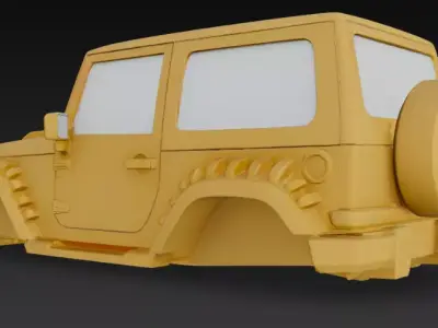 Jeep upper body 3D model from CGTrader - PBR