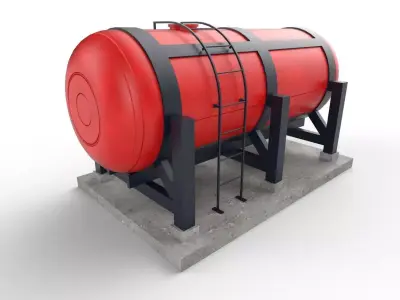 liquid tank M1 - New Low-poly 3D model