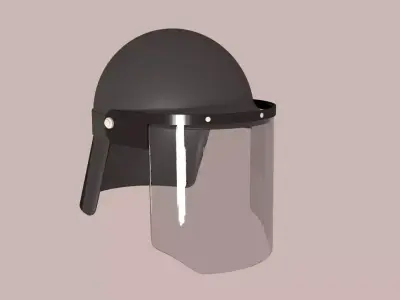 Police Anti-Riot Helmet Free low-poly 3D model