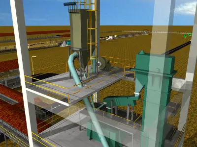 Cement Packing Plant Free 3D model