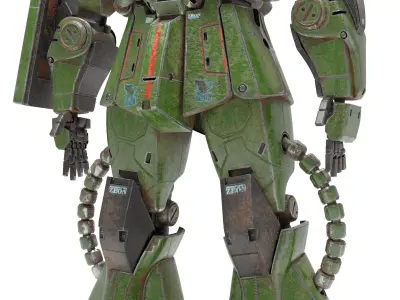 MS-06F Zaku Mobile Suit UC 0079 3D model