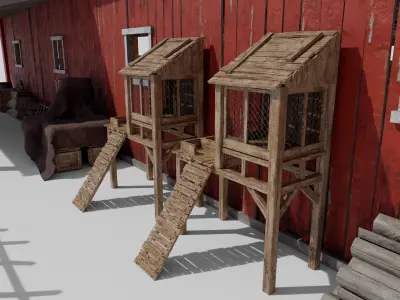 Old Hybrid Barn Collection 3D model