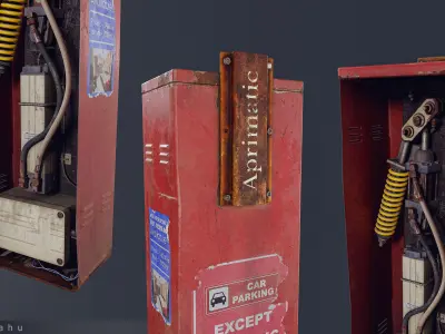 Broken Aprimatic Industrial Machine - Post Apocalyptic Game Prop 3D model