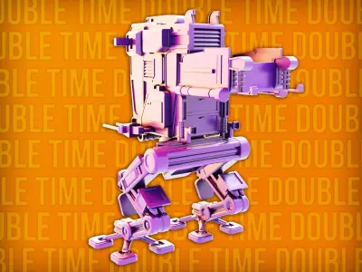 Robo-Tank 3D model robot 3D print model