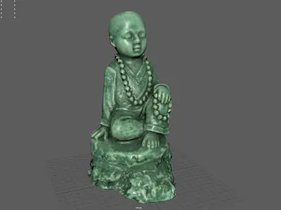 CHILD BUDDHA STATUE 2 Low-poly 3D model