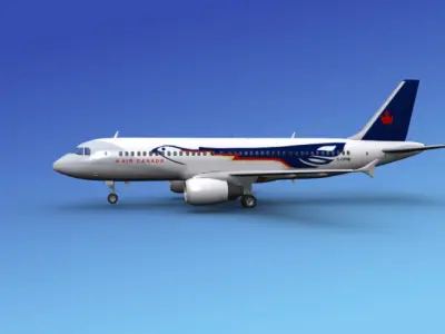 Airbus A320 Air Canada Eagle 3D model