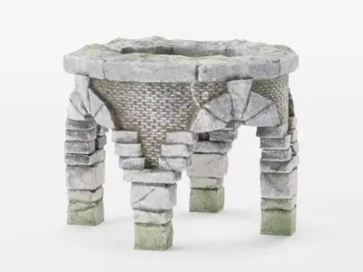 Stone Arch - Ancient Circle - Low-poly Game-ready Model Low-poly 3D model