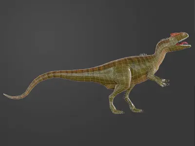 Allosourus Game Ready t - rex dinosaur Low-poly 3D model
