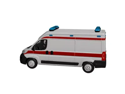 Modern Ambulance Emergency Medical Response Vehicle 3D model