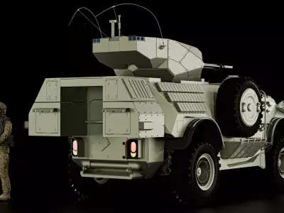 Armored Personnel Carrier Design 3D model