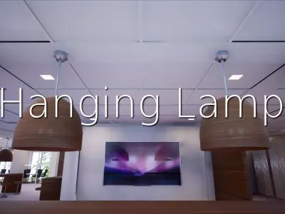 Hanging Lamp SHC Quick Office LM Low-poly 3D model
