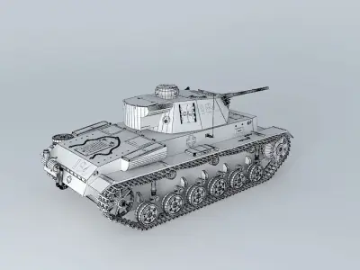 Panzer III -. Panzerkampfwagen III Ausf M (German tank) 3D model