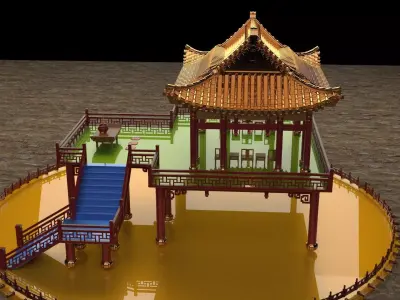 Chinese ancient house 3D model 15