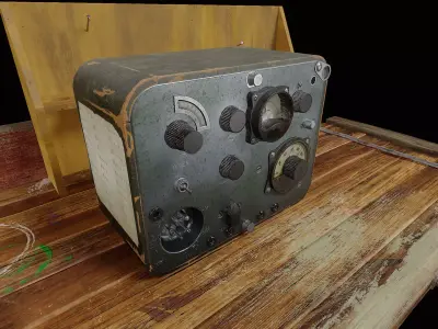 Telegraph radio station North Low-poly 3D model