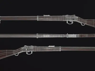 Enfield Martini Henry Rifle Game Ready Model Low-poly 3D model