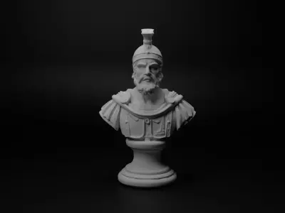 Byzantine Soldier Bust Chess 3D print model purchase