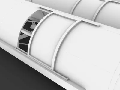 Greenhouse roof Industrial 3D model