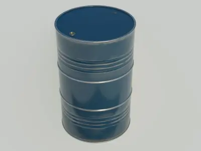 Barrel 3D model oil Low-poly 3D model
