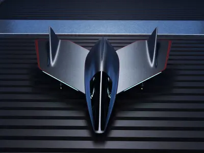 Concept Jet and Hangar Bundle  3D model