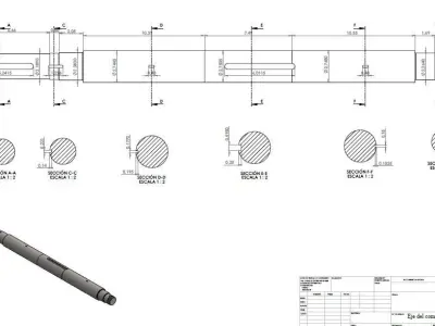 Compressor shaft for industrial aplications  Free 3D model