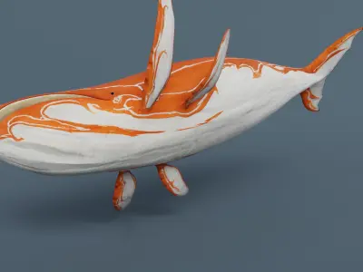 Fantasy Whale Low-poly 3D model purchase