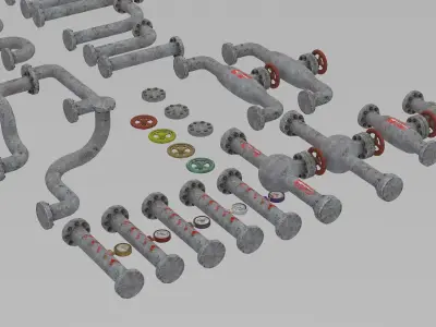 industrial piping 3D model