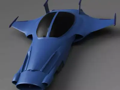 Aquaflyer spaceship 3D print model