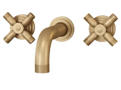 Landmark Industrial wall mounted mixer V717 by Samuel Heath  3D model