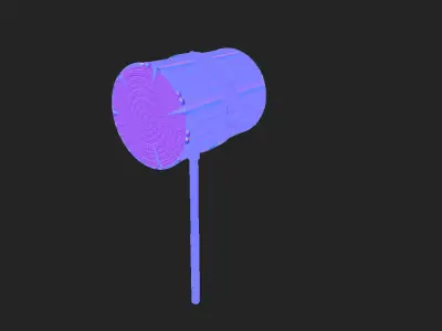 Wooden Mallet 3D model