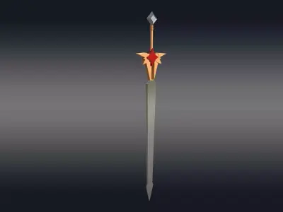 Low Poly Sword Free low-poly 3D model get