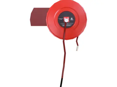 Fire Hose Reel Low-poly 3D model