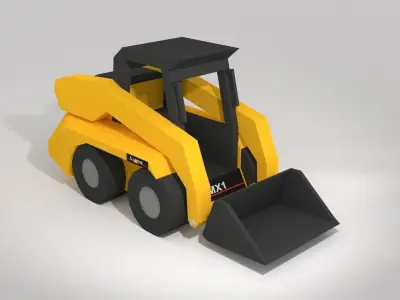 Low Poly Construction Pack Free low-poly 3D model