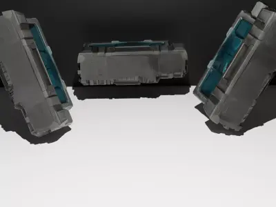 Device01 Broken Control Panel Screen LowPoly LOD Low-poly 3D model