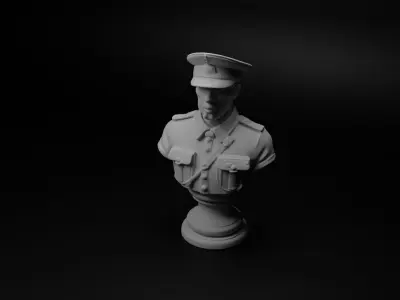 Australian ANZAC Soldier Bust Chess 3D print model order