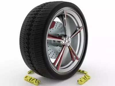 ORTAS CAR WHEEL RIM 109 GAME READY WHEEL RIM TIRE 3D model