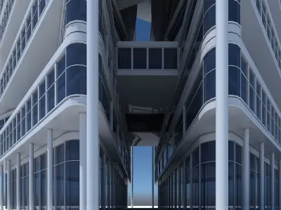 Office Building Tower 1 3D model