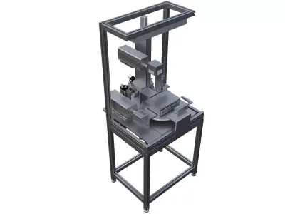 Online square shell marking machine 3D model
