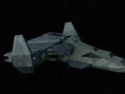 Explorer Spaceship Low-poly 3D model