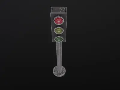 Traffic Light Low-poly 3D model purchase