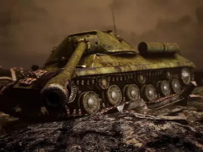 Tank IS-3 1944  UE4-UE5 Low-poly 3D model