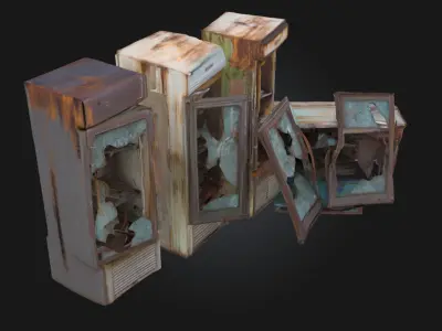 Abandoned Coolers  Forgotten Containers of the Past 3D model