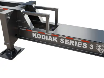 Log Loader Knuckleboom Loader Trailer  Forestry  Low-poly 3D model