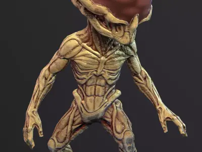 Alien Minion - Horror Enemy Character - Game Ready Low-poly 3D model