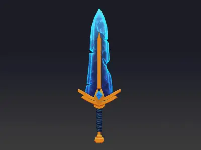 Stylized Magic Sword Low-poly 3D model