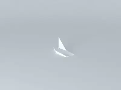 simple sailing boat Free 3D model