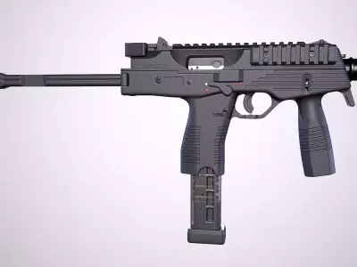 Brugger Thomet MP9 Low-poly 3D model
